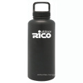 Durable Stainless Steel Vacuum Sports Bottle Black 64oz